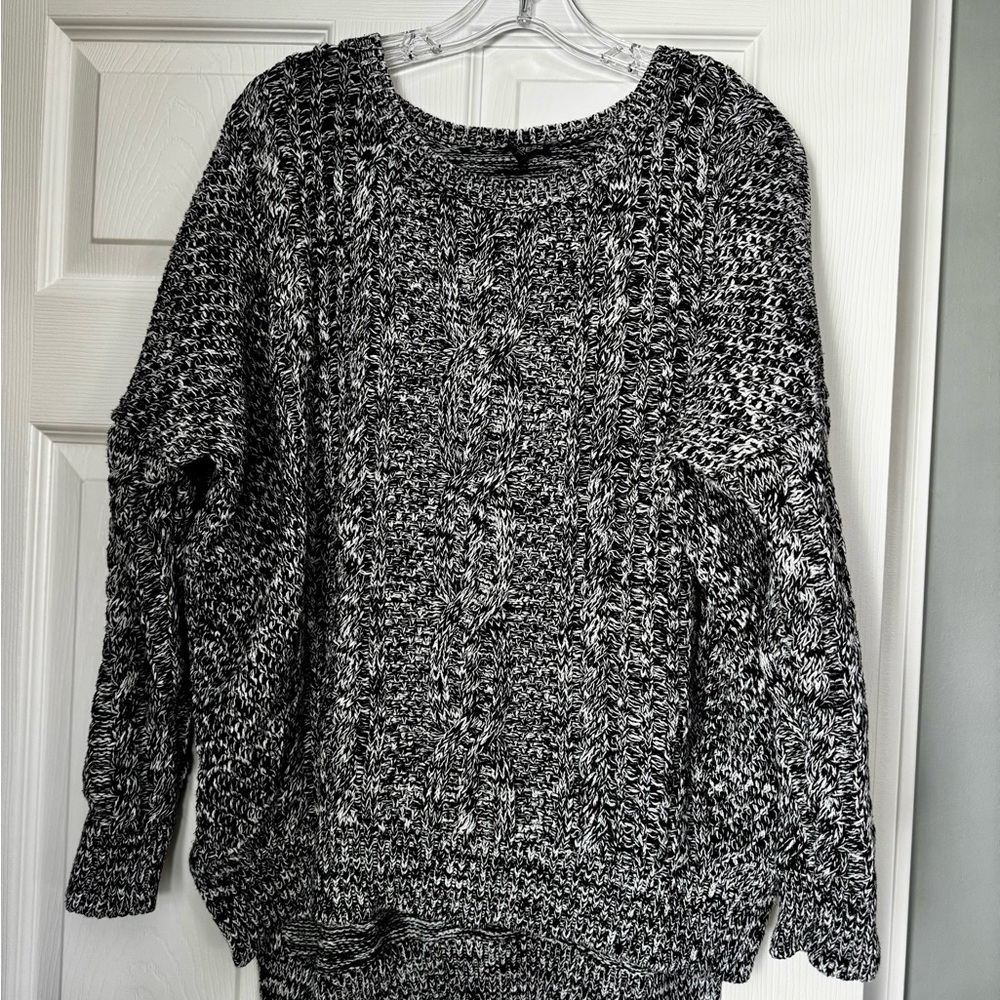 Women's Express Black and White Sweater